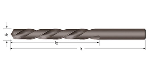 A101 - Foret 118° Dormer HSS trempé à la vapeur, série courte - Série courte à gauche DIN 338