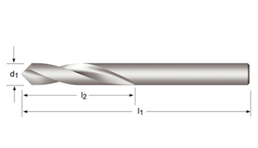 A122 - dormer hss brillante 90° - 120°  broca para centrados corta din 1897