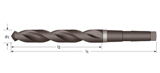 A130 - dormer hss templado al vapor 118°  broca de mango cónico serie corta din 345