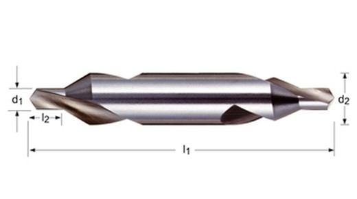 A225 - dormer hss brillante 120°  brocas de centrar - 60° corta centro 60° bs 328