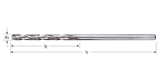 A243 - dormer hss brillante 135° nas907b broca extralarga para la industria aeronáutica xl nas907