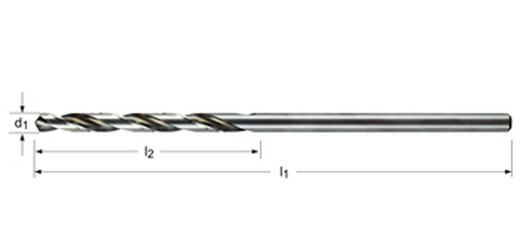 A244 - dormer hss brillante 118° nas907a broca extralarga para la industria aeronáutica xl nas907