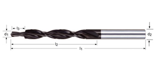 A402 - dormer hss templado al vapor 118°  broca bidiametral - 180° larga brocas bidiametrales 180° din 8376