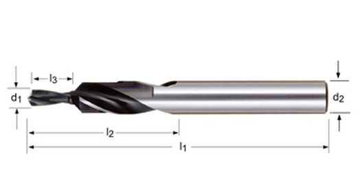 A412 - dormer hss templado al vapor 118°  broca escalonada serie corta brocas escalonadas 90° dormer