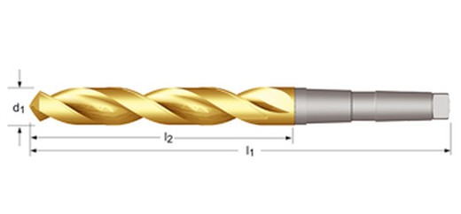 A530 - dormer hss tin 118°  broca de mango cónico serie corta din 345