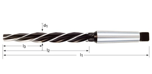 B121 - dormer hss brillante/templado al vapor mango cónico  mts escariador de mango cónico din 311