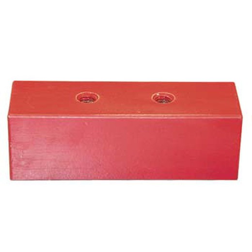 Base magnética rectangular con agujeros roscados