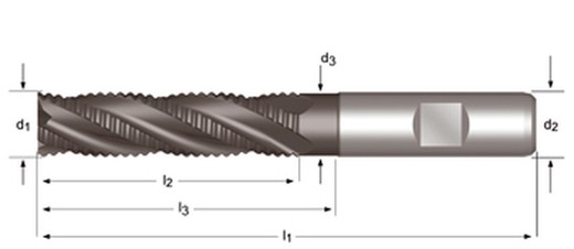 C948 - dormer hss-e-pm alcrona din 1835 b shank fresas desbaste nra din 844 l din 844 l