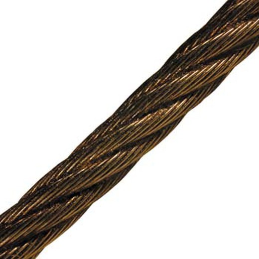 Cable de acero negro embreado