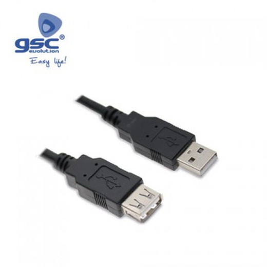 Cable usb macho a usb hembra ref. 1401691-1401692