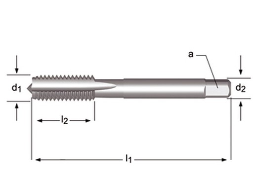 E119 - dormer hss brillante g(bsp)  g(bsp) machos de mano estrías rectas estrías rectas din 5157