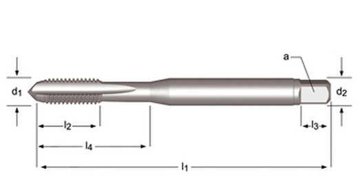 E200 - dormer hss-e brillante m  m machos de máquina estrías rectas estrías rectas din 371