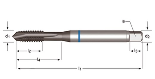 E241 - dormer hss-e-pm super-b shark m  m macho de máquina con entrada en hélice shark (anillo azul) entrada en hélice din 371 le 10, din 376 ge 12