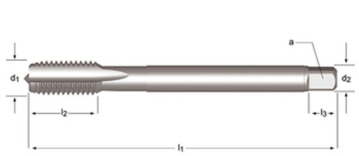 E250 - dormer hss-e brillante m  m machos de máquina estrías rectas estrías rectas din 376