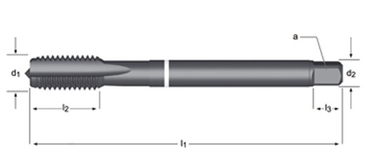 E252 - dormer hss-e-pm templado al vapor shark m  m macho de máquina recto shark (anillo blanco) estrías rectas din 376