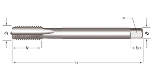 E268 - dormer hss-e brillante mf  mf machos de máquina estrías rectas estrías rectas din 374