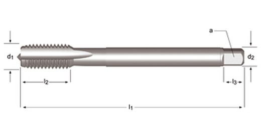 E278 - dormer hss-e brillante unf  unf machos de máquina estrías rectas estrías rectas din 374