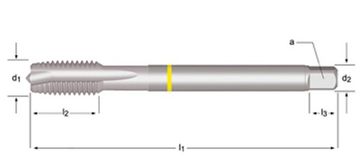 E299 - dormer hss-e-pm cromado shark mf  mf macho de máquina con entrada en hélice shark (anillo amarillo) entrada en hélice din 374