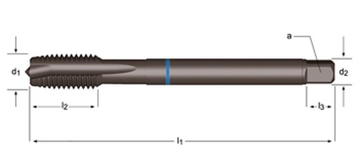 E384 - dormer hss-e-pm templado al vapor shark mf  mf macho de máquina con entrada en hélice shark (anillo azul) entrada en hélice din 374