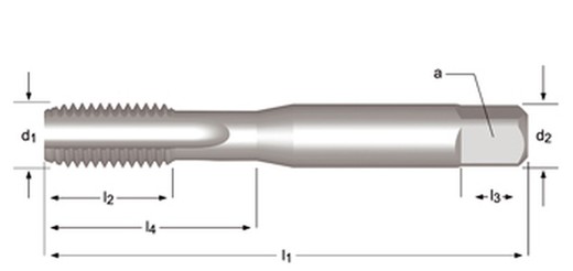 E513 - dormer hss brillante mf  mf machos de máquina estrías rectas estrías rectas iso 529