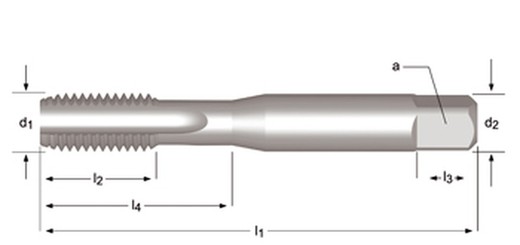 E515 - dormer hss brillante unc  unc machos de máquina estrías rectas estrías rectas iso 529