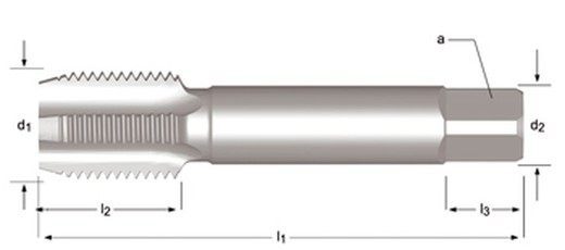 E547 - dormer hss brillante g(bsp)  g(bsp) machos de máquina estrías rectas estrías rectas iso 2284