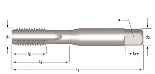 E570 - dormer hss brillante un  un machos de máquina estrías rectas estrías rectas iso 529