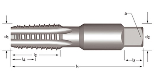 E711 - dormer hss brillante npt  npt machos de máquina, dientes alternos estrías rectas estrías rectas ~ansi b94.9