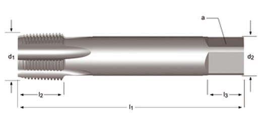 E714 - dormer hss-e brillante npt  npt machos de máquina estrías rectas estrías rectas dormer-ansi