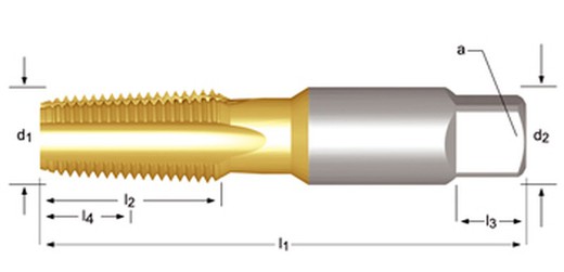 E721 - dormer hss tin npt  npt machos de máquina estrías rectas estrías rectas ~ansi b94.9