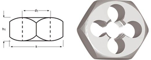 F202 - dormer hss brillante m  m terrajas, exterior hexagonal din 382