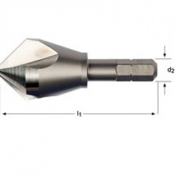 G107 - countersink with hexagonal shank - 90°