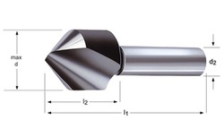 G129 - dormer hss brillante recto 90° avellanadores - 90° dormer