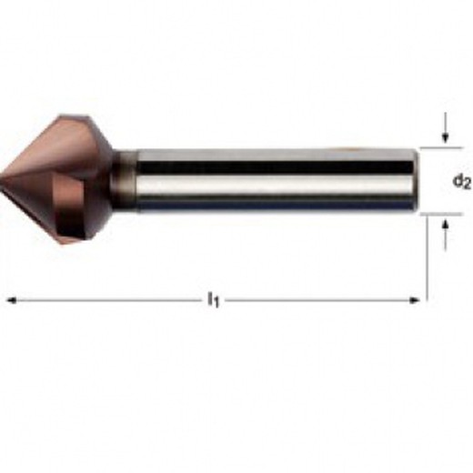 G506 - countersink with tri-flat shank - 90°