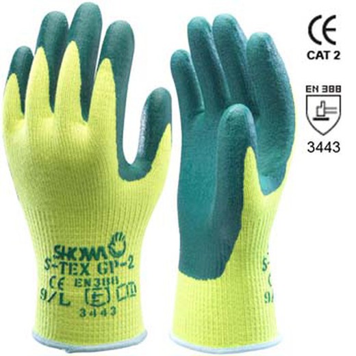 Guantes de poliéster y fibras hagane con recubrimiento de nitrilo mod. S-tex gp-2