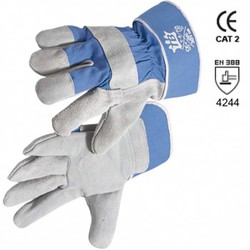 Guantes de serraje vacuno y lona mod. 201gb