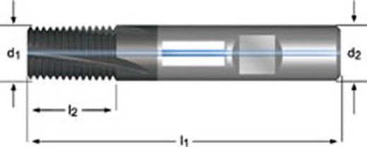 J225 - dormer metal duro alcrona pro mf  fresa para rosca mf con ángulo de hélice de 10° - refrigeración interna estrías helicoidales a 10° dormer