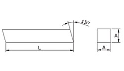 K520 - dormer hss-e brillante cuchillas cuadrada h13 din 4964 b