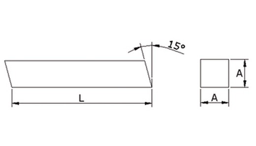 K520 - dormer hss-e brillante cuchillas cuadrada h13 din 4964 b