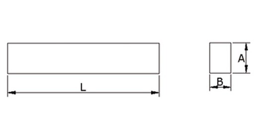 K522 - dormer hss-e brillante cuchillas rectangular h13 din 4964 d