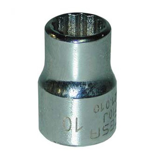 Llave de vaso bihexagonal con cuadrado de 3/8"