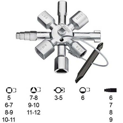 Chave para armários de controle twinkey® ref. 00 11 01