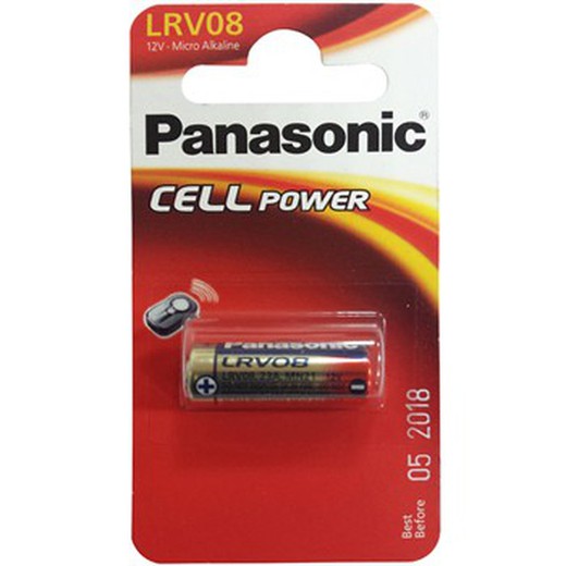 12-V-Alkalibatterie LRV08 von Panasonic.