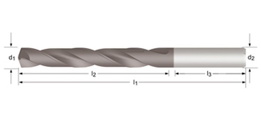 R454 - dormer metal duro tialn mp-x 140°  broca larga - mp-x 5xd serie corta din 6537 l