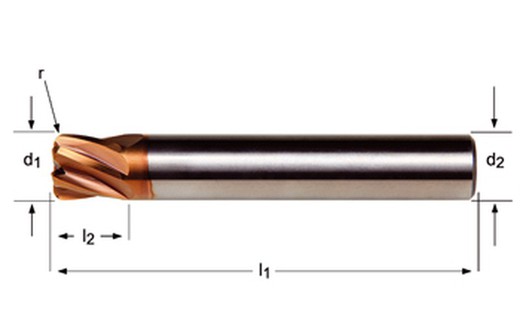 S536 - dormer metal duro tisin din 6535 ha shank fresas de acabado de gran avance n dormer dormer