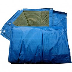 Toldo de polietileno de 90 gr bicolor azul/verde