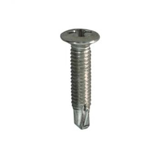 Tornillo autotaladrante cincado para chapa con cabeza gota de sebo 120º ref. Hm