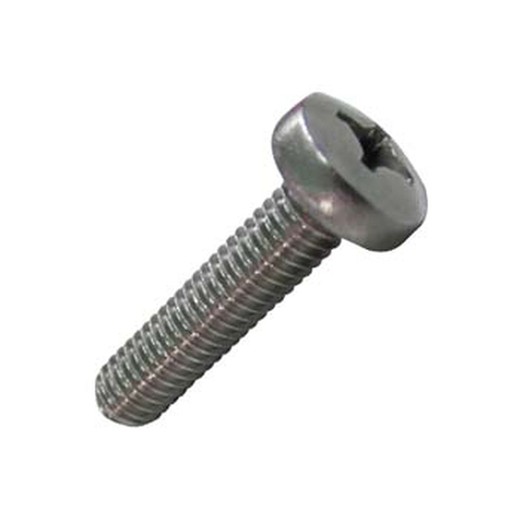 Tornillo din-7985 de cabeza cilíndrica abombada con hueco cruciforme, de acero inoxidable a2 y rosca métrica.