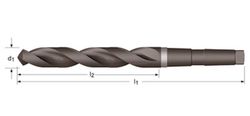 A130 - dormer hss templado al vapor 118° broca de mango cónico serie corta din 345