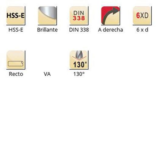 A147 - dormer hss-e brillante 130°  broca , serie corta din 338